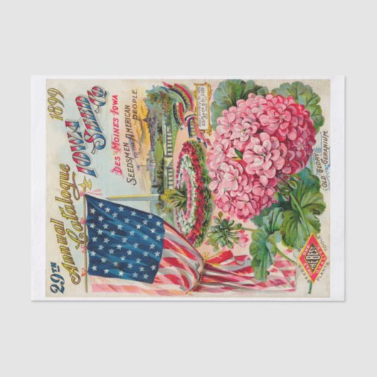 ヴィンテージ種子カタログIowa Seed 29th Annual, 1899 薄葉紙 (正面)