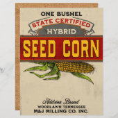 ヴィンテージ種子サックとバックグランドラップ (正面/裏面)