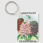 ヴィンテージ種袋アート、キャンディトゥフトガーデンの花 キーホルダー (正面)