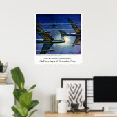 ヴィンテージ空力飛行機機関広告 ポスター (ホームオフィス)