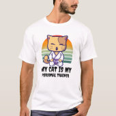 ヴィンテージ空手キャットデザイン- My Cat is My Personal Tシャツ (正面)