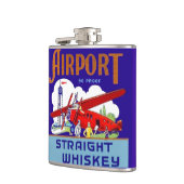 ヴィンテージ空港ウィスキーのラベルの飛行機のパイロットのフラスコ フラスク (左)