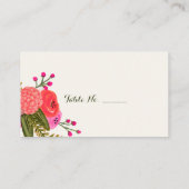 ヴィンテージ空白のガー結婚デン座席表100 pk プレイスカード (裏面)