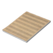 ヴィンテージ空白のシート音楽7譜表 ノートパッド (回転)