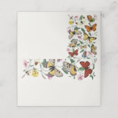 ヴィンテージ空白のバタフライ結婚手書き プレイスカード (外部開封)