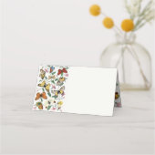 ヴィンテージ空白のバタフライ結婚手書き プレイスカード (裏面)