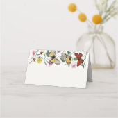 ヴィンテージ空白のバタフライ結婚手書き プレイスカード (正面)