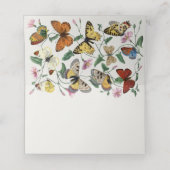 ヴィンテージ空白のバタフライ結婚手書き プレイスカード (内部開封)