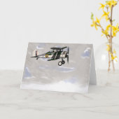 ヴィンテージ空白の航空機案内カード カード (黄色い花)