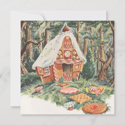 ヴィンテージ童話おもしろい引っ越し祝いパーティー 招待状 (正面)