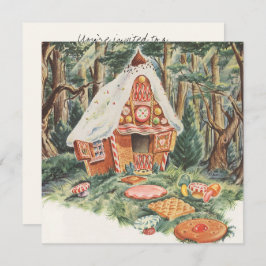 ヴィンテージ童話おもしろい引っ越し祝いパーティー 招待状