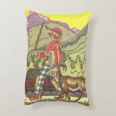 ヴィンテージ童話と北風Hauman アクセントクッション (裏面(縦))