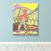 ヴィンテージ童話と北風Hauman キャンバスプリント (インサイチュ (ウッドフロア))