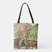 ヴィンテージ童話と北風Hauman トートバッグ (裏面)