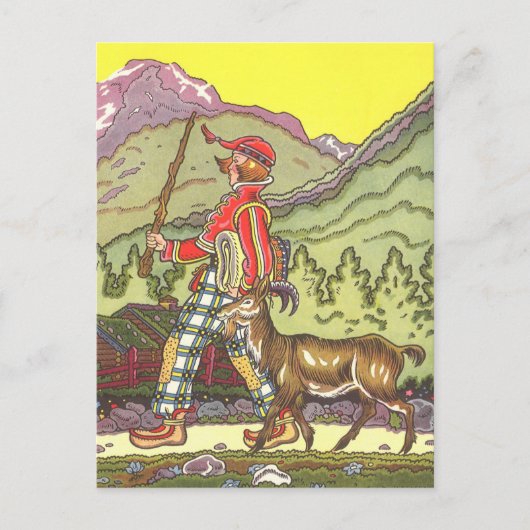 ヴィンテージ童話と北風Hauman ポストカード (正面)
