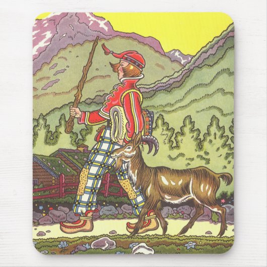 ヴィンテージ童話と北風Hauman マウスパッド (正面)