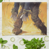 ヴィンテージ童話オズの魔法使いからのかかし キッチンタオル (折り畳み)