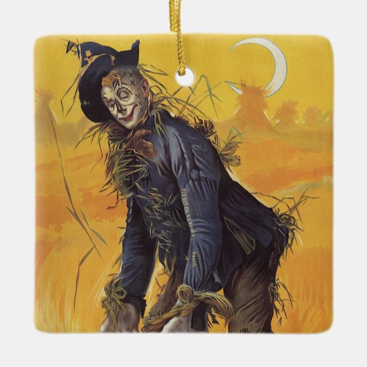 ヴィンテージ童話オズの魔法使いからのかかし セラミックオーナメント (正面)