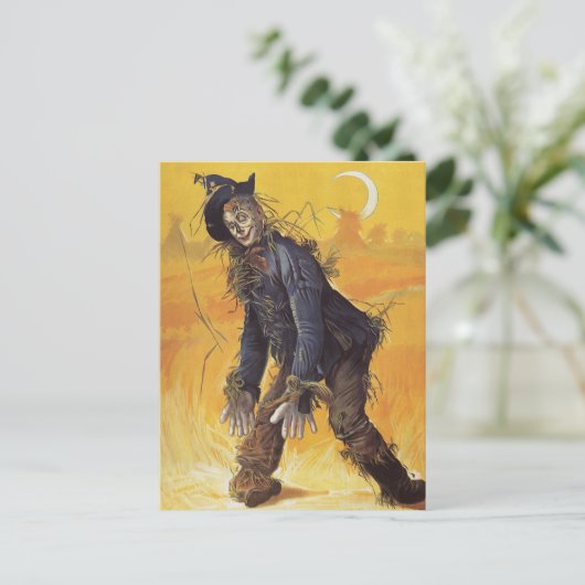 ヴィンテージ童話オズの魔法使いからのかかし ポストカード (スタンド正面)