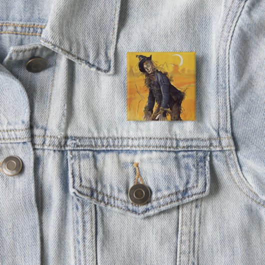 ヴィンテージ童話オズの魔法使いからのかかし 缶バッジ (インサイチュ)