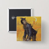 ヴィンテージ童話オズの魔法使いからのかかし 缶バッジ (正面&裏面)