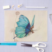 ヴィンテージ童話バタフライフェアリーのデコパージュ 薄葉紙 (クラフト)