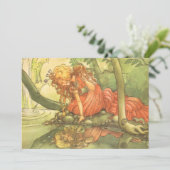 ヴィンテージ童話プリンセスカエル招待状 (スタンド正面)