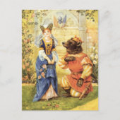 ヴィンテージ童話美しいと獣デートを救え！ 案内ポストカード (正面)