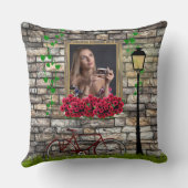 ヴィンテージ童話自転車バラガーリーフォトフレーム クッション (裏面)