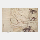 ヴィンテージ童話、シンデレラbyアーサー・ラッカム キッチンタオル (横)