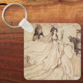 ヴィンテージ童話、シンデレラbyアーサー・ラッカム キーホルダー (正面)