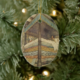 ヴィンテージ童話、プリンセスとピー、エドモンド・ダラック セラミックオーナメント