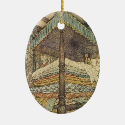 ヴィンテージ童話、プリンセスとピー、エドモンド・ダラック セラミックオーナメント (正面)