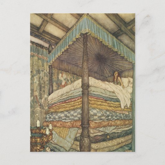 ヴィンテージ童話、プリンセスとピー、エドモンド・ダラック ポストカード (正面)