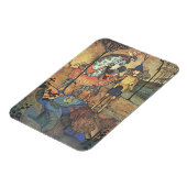 ヴィンテージ童話、勇敢な騎士とドラゴン マグネット (左側)