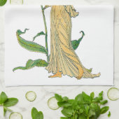 ヴィンテージ童話、夕べプリムローズ、ウォルタークレーン キッチンタオル (折り畳み)