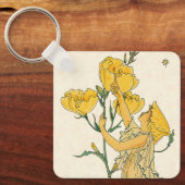 ヴィンテージ童話、夕べプリムローズ、ウォルタークレーン キーホルダー (正面)