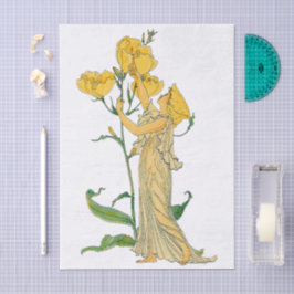 ヴィンテージ童話、夕べプリムローズ、ウォルタークレーン 薄葉紙