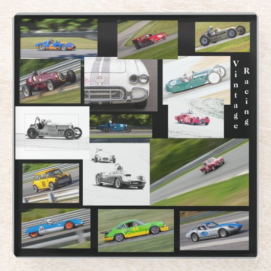 ヴィンテージ競争 ガラスコースター (正面)