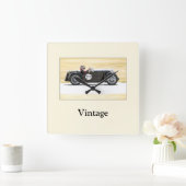 ヴィンテージ競争 スクエア壁時計 (ホーム)