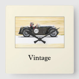 ヴィンテージ競争 スクエア壁時計