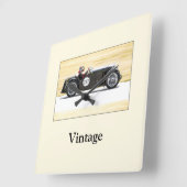 ヴィンテージ競争 スクエア壁時計 (傾斜)