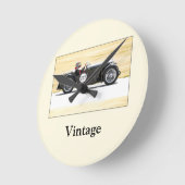 ヴィンテージ競争 ラウンド壁時計 (傾斜)