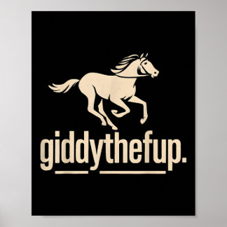 ヴィンテージ競馬おもしろいダービーホースTシャツ.png ポスター