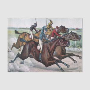 ヴィンテージ競馬のデコパージュ 薄葉紙