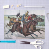 ヴィンテージ競馬のデコパージュ 薄葉紙 (クラフト)