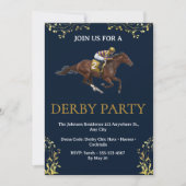 ヴィンテージ競馬ダービーパーティー招待状 招待状 (正面)