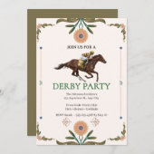 ヴィンテージ競馬ダービーパーティー招待状 2026 シーズンカード (正面/裏面)