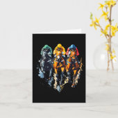 ヴィンテージ競馬ダービー馬 カード (黄色い花)