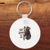 ヴィンテージ競馬Tシャツデザイン「Talk Derby To Me」 キーホルダー (正面)